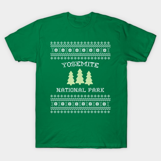 Yosemite National Park Ugly Christmas Sweater T-Shirt by roamfree